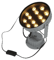 formulate_warmwhite.gif warm white LED floodlight for trade shows