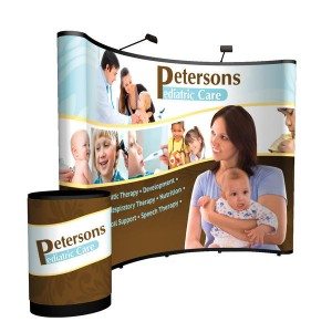 10ft curved show n rise pop up display