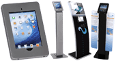 trade show digital displays, including ipad kiosks, monitor stands, and media players