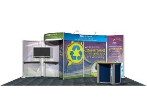 10' x 20' Sustainable Hybrid Display with recycled fabric graphics