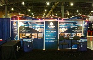 10x20 Satellite hybrid exhibition display with tension fabric