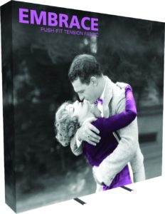 Designing a new trade show exhibit? check out the EMBRACE-3X3-SEG Pop Up Display