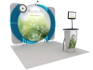 Hybrid modular eco-friendly trade show booth