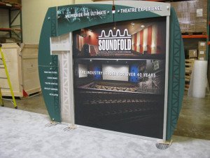 esmart eco-1040 with tension fabric graphics that help with your trade show cost cutting