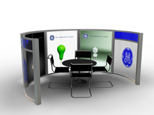 meeting area counters with backlighting and silicone edge graphics