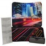 Trade Show Table Top Travel Kit 5, 6ft 3-Sided Table Cloth, 6ft Wave Tube Display