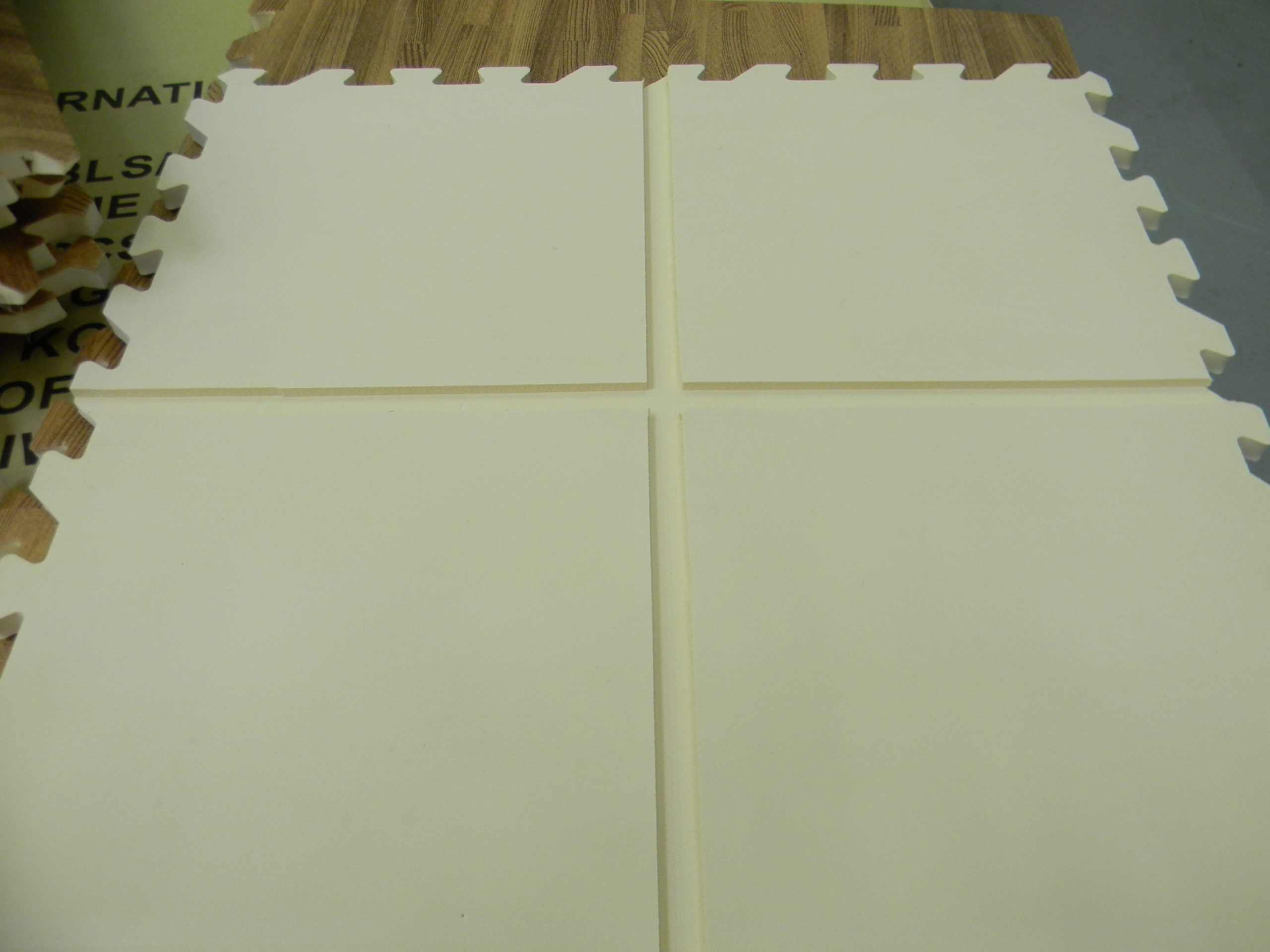 2x2 floor tile with electrical channel