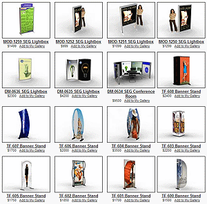 3 Dimensional backlit banner stands