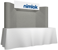 Nimlok Easy ST K15:  8ft table top with backlit header.