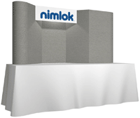 Nimlok Easy ST K39 - 8ft table top with backlit header.