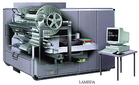 Printer for producing lambda duratrans graphic film prints.