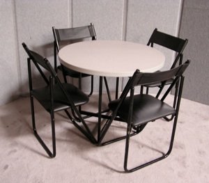 Leatherette Folding Tables & Chairs