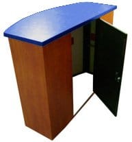 trade show counter displays with storage