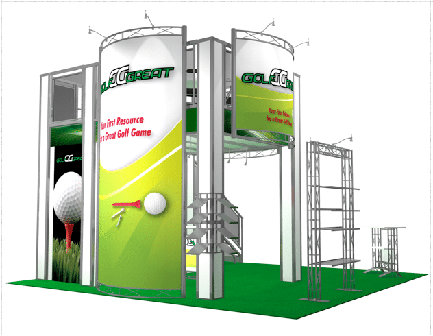 20 x 20 Golf Great Double Deck Truss Trade Show Display