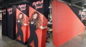 Shania Twain Rock This Country tour back wall VBurst pop up displays