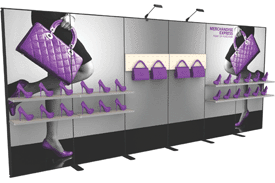 trade show booth with shelves - Merchandise Express Kit 8