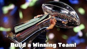 build a winning team with superbowl trophy