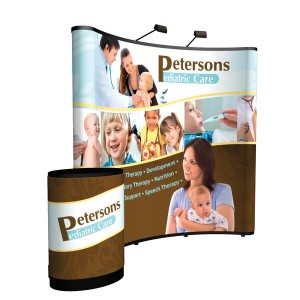 8ft curved show n rise pop up display
