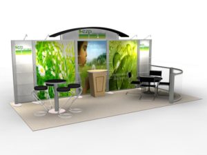 Rental RE-2021 Hybrid Inline Exhibit with meeting spaces to get to know your customers