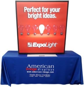 Backlit expo_light table top displays