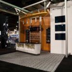 trade show exhibit with sustainable carpet tile flooring