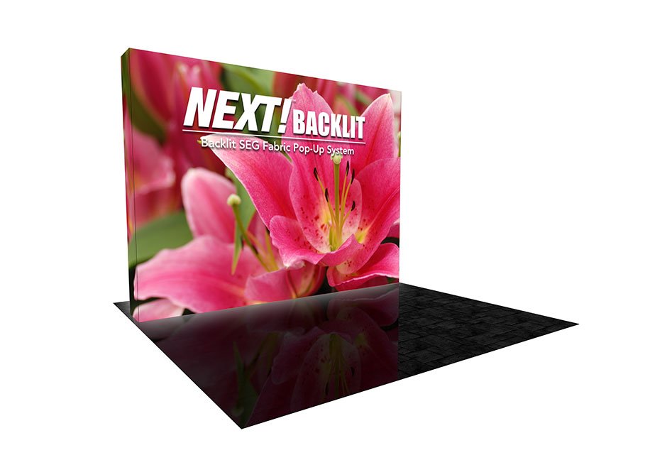 Use a Backlit Pop up Display with SEG graphics to achieve trade show success