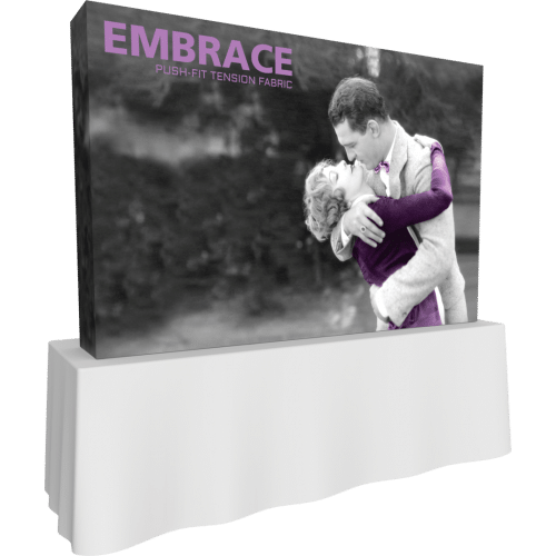 embrace-8ft-tabletop-push-fit-tension-fabric-display_full-fitted-graphic with end caps-left-view