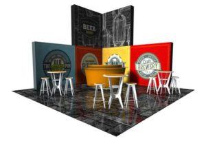 The Next custom modular booth will help with attracting attention to your trade show booth
