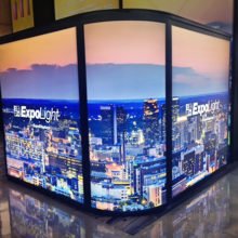 Showroom-Podium Backlit Trade Show Counters help attract attention