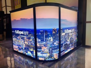 Backlit Trade Show Counters help attract attention 