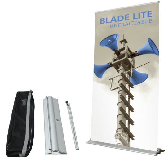 american image displays retractable banner stand blade lite