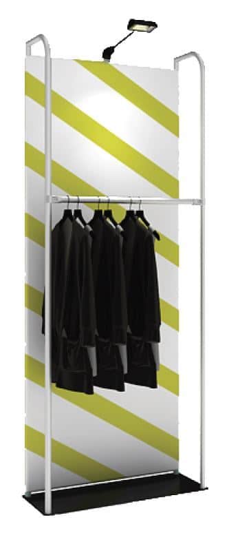 Waveline Merchandiser Display with Garment Bar