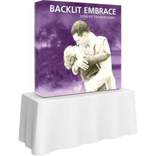 5ft Backlit Embrace Tabletop Pop Up Displays
