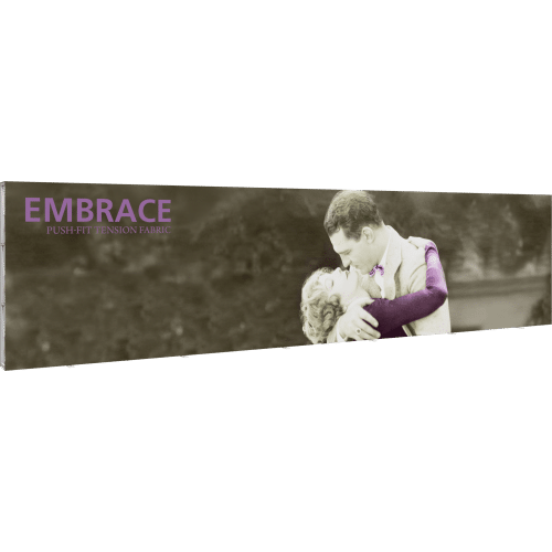 The Embrace 12x3 (30ft wide) SEG fabric popup display 