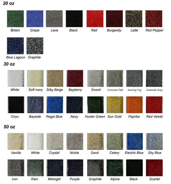 2019 Trade Show Flooring Carpet Color Choices 2019 Trade Show Flooring Carpet Color Choices