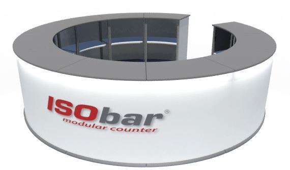 ISObar modular trade show counter displays