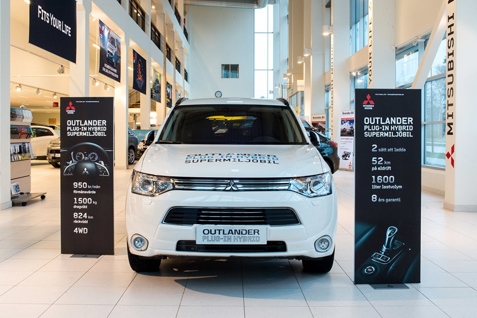 InStore Mitsubishi Instore Double Sided Post Up Stand