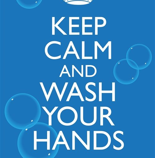 Keep Calm And Wash Your Hands 11in X 17in Metal Sign