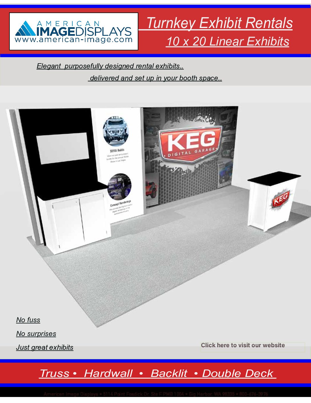 Turnkey Rental of Inline 10x20 Booths