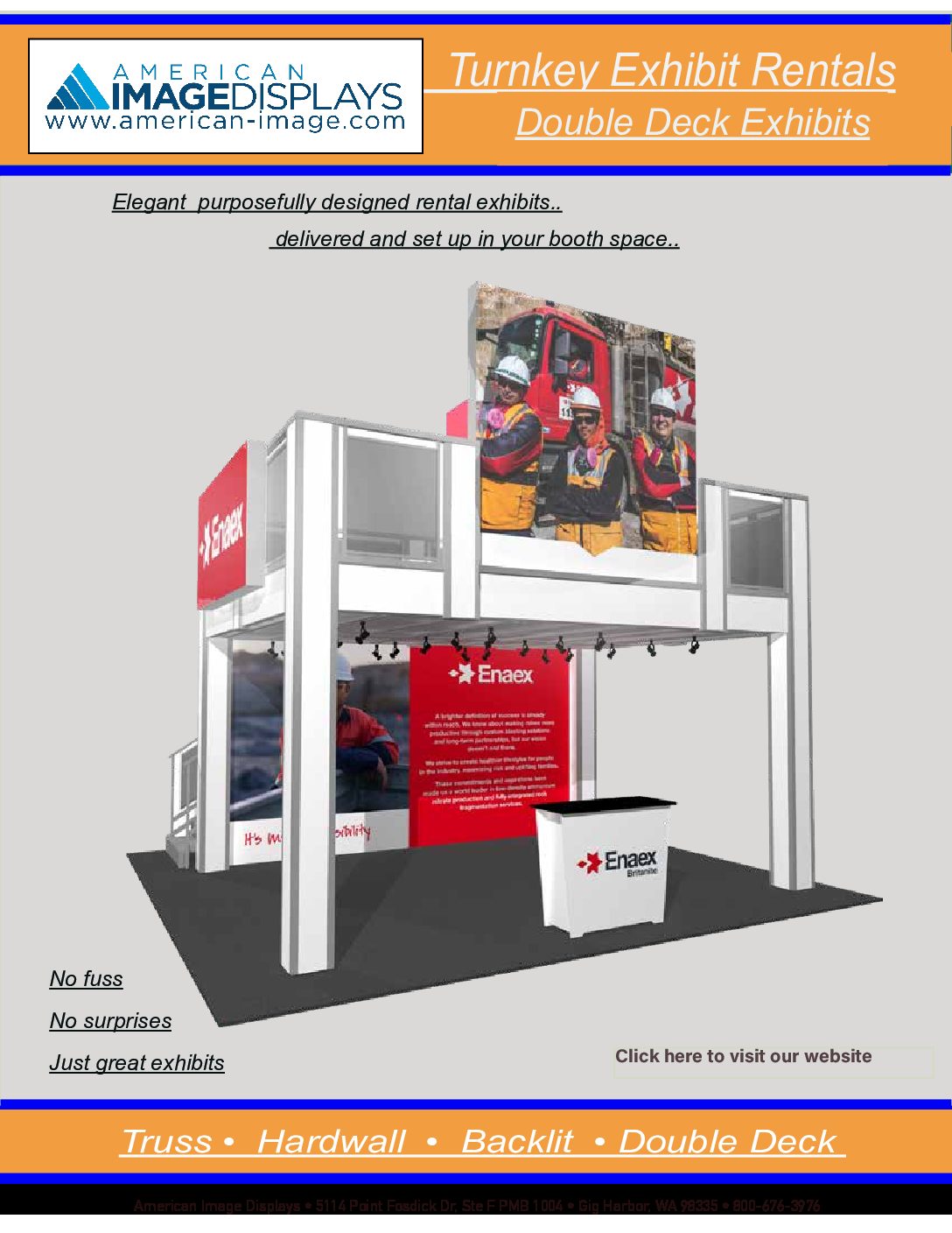 Turnkey Rental of Island Double-Deck Trade Show Booths