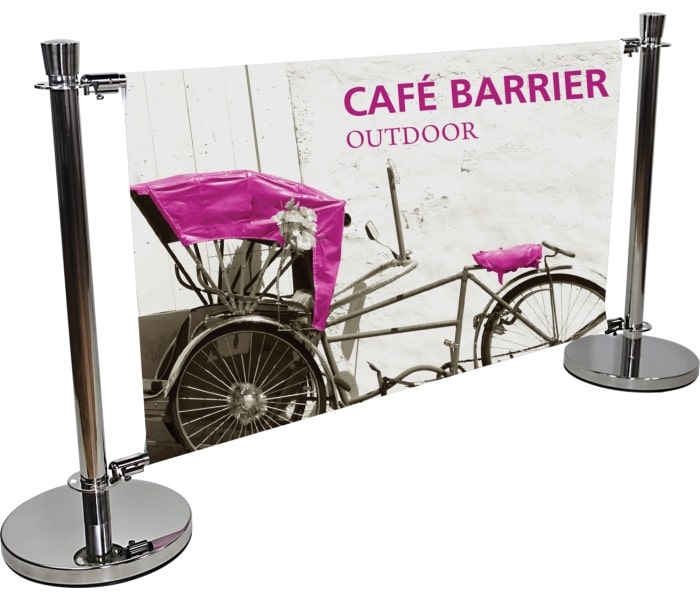 cafe barrier indoor outdoor banner stand