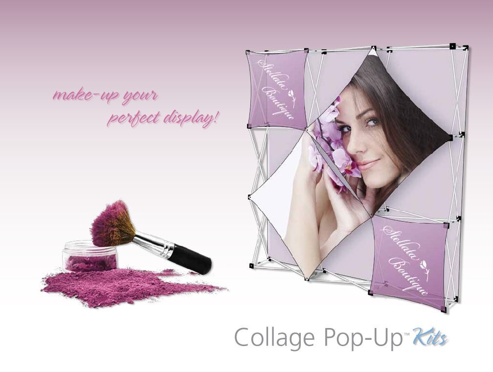 Collage Fabric PopUp Displays