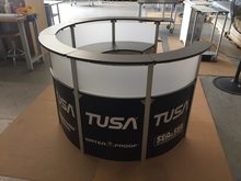 RD45.6 6 Section Counter with bottom printed panels and top plex panels