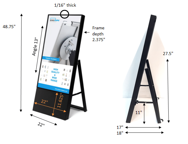 Opulent Incline Tower Display Dimensions