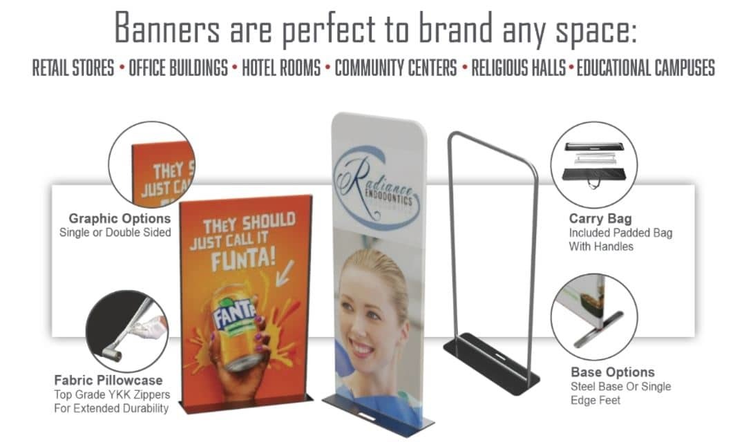 vertical banner stands and stand up banner stands