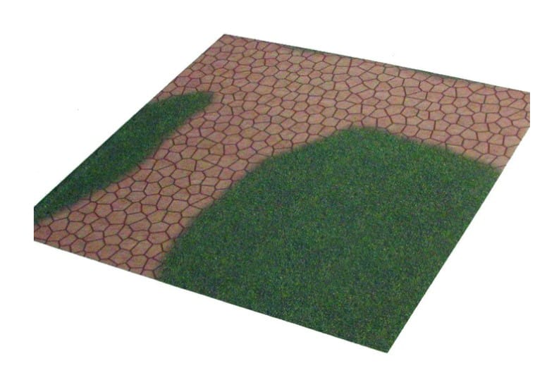 Custom Printed Carpet with brick and grass