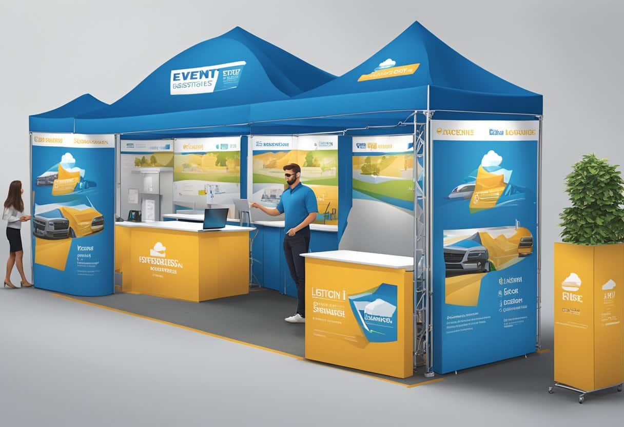 event booths and outdoor tents