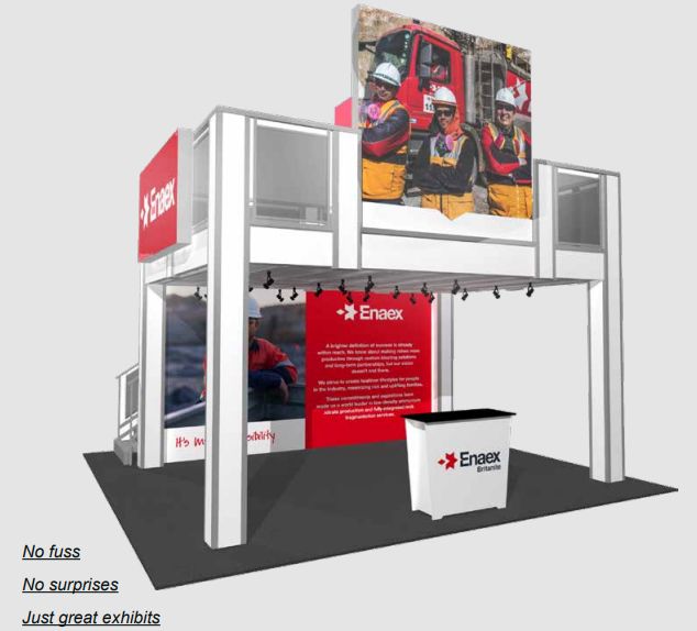 double deck rental booth constructon