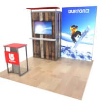10x10 trade show booth with high resolution banner graphic design